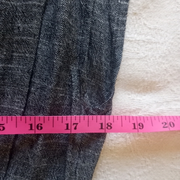 Max Studio Preppy Classic A-line Pleated V Neck Chambray Tie Belt Shirtdress - Picture 5 of 7